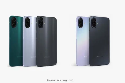 Sebelah kiri menampilkan Samsung Galaxy A07 4G dan Galaxy A07 5G