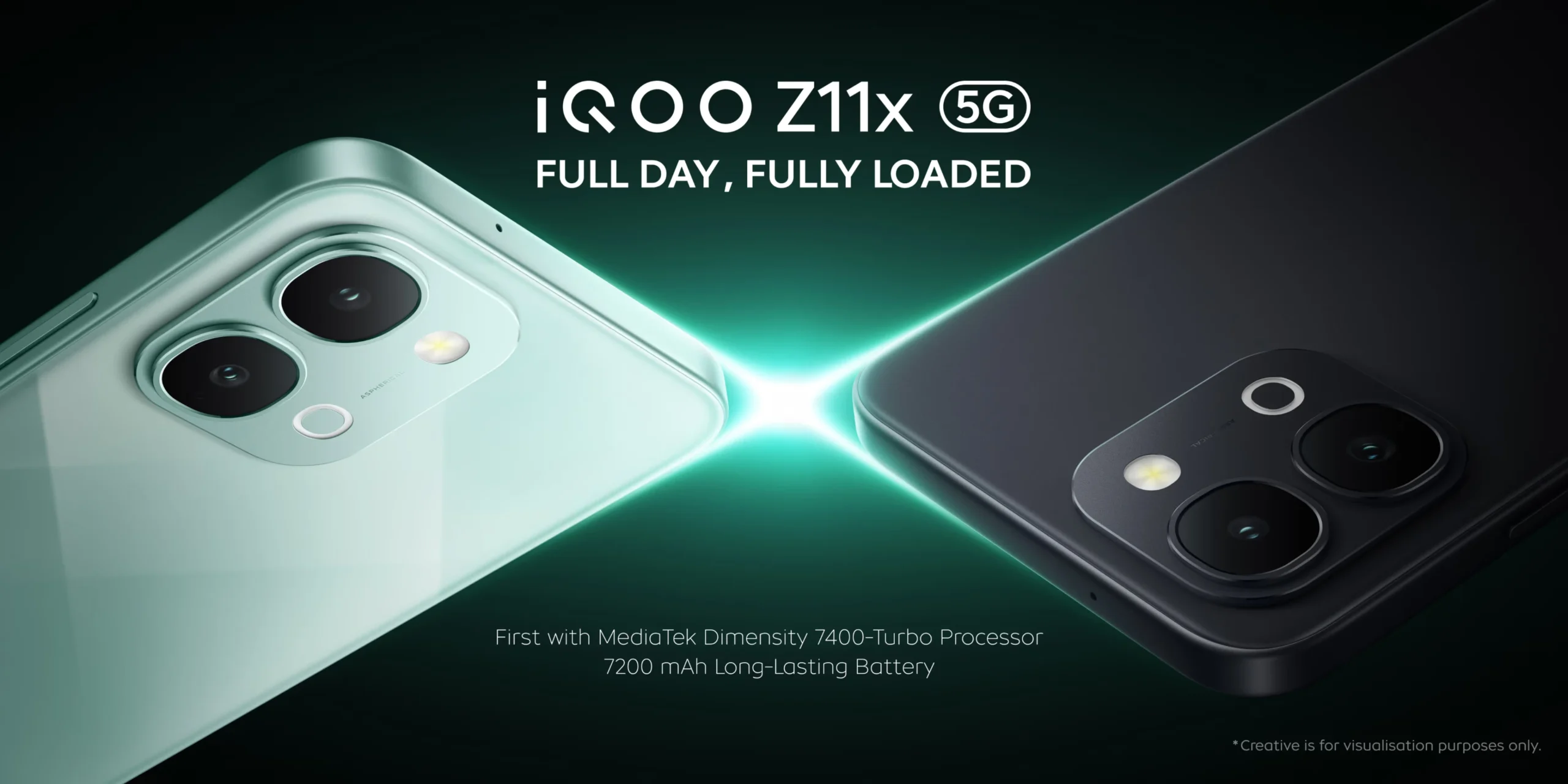 Tampilan body belakang dua varian iQoo Z11x 5G